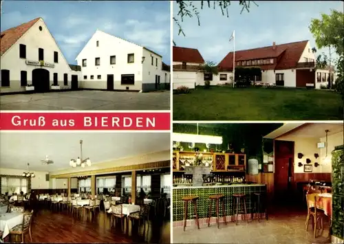 Ak Bierden Achim bei Bremen, Gasthaus, Innenansicht