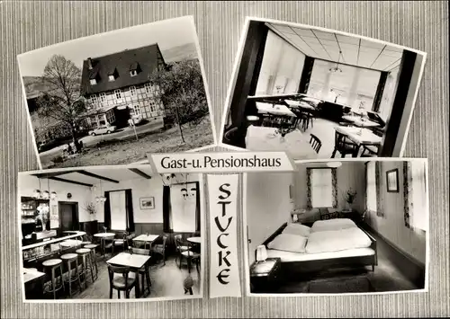 Ak Gieselwerder an der Oberweser Hessen, Gast- und Pensionshaus Stucke, Innenansicht