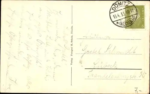 Ak Dömitz an der Elbe, Blick zur Festung