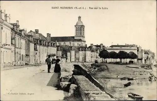 Ak Saint Mathurin Maine et Loire, Vue sur la Loire
