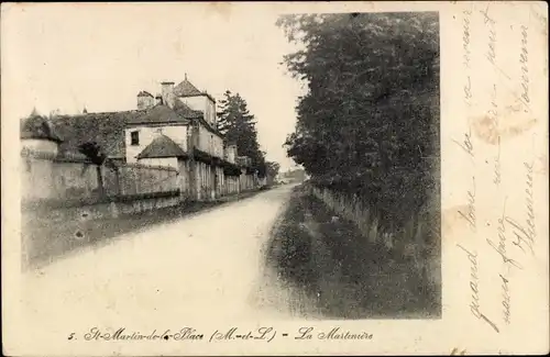 Ak Saint Martin de la Place Maine et Loire, La Martiniere, Straßenpartie