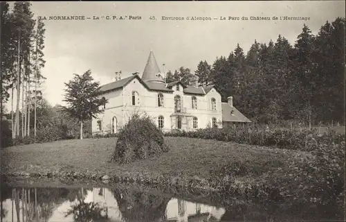 Ak Alencon Orne, Le Parc du Chateau de l'Hermitage