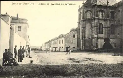 Ak Saint Cyr Yvelines, Ecole, Entree du Quartier de Cavalerie