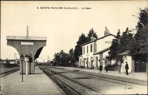 Ak Sainte Pazanne Loire Atlantique, La Gare