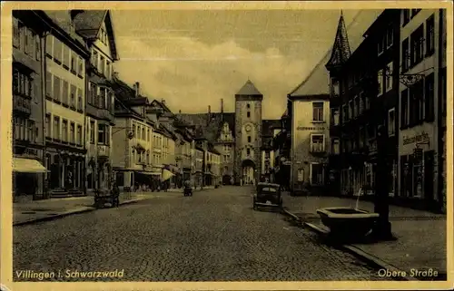 Ak Villingen Schwenningen im Schwarzwald, Obere Straße, Stadttor