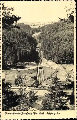 Ak Oberweißbach in Thüringen, Die Bergbahn