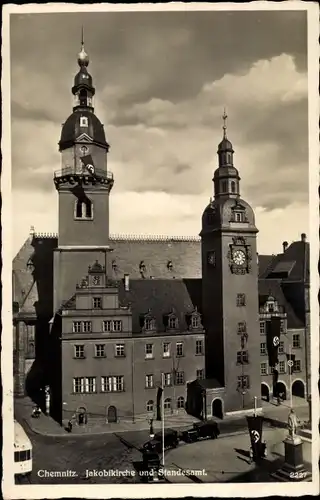 Ak Chemnitz in Sachsen, Jakobikirche, Standesamt