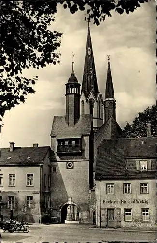 Ak Burgstädt in Sachsen, Leninplatz, Bäckerei