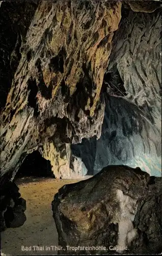 Ak Bad Thal Ruhla in Thüringen, Tropfsteinhöhle, Kapelle