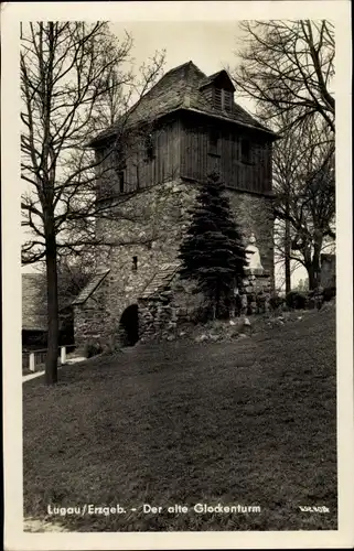Ak Lugau in Sachsen, Blick zum alten Glockenturm