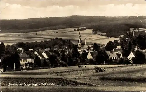 Ak Zwönitz im Erzgebirge Sachsen, Teilansicht