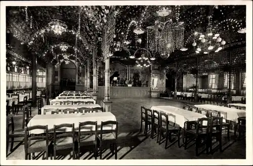 Ak Zwönitz im Erzgebirge Sachsen, Ballhaus Feldschlösschen genannt Wind, am Bahnhof, E.Uhlig