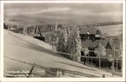 Ak Tellerhäuser Breitenbrunn, Schneiders Gasthof, Winter, Schnee