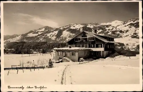 Ak Sonthofen im Oberallgäu Schwaben, Wintersportheim und Moorbad Sonnenalp