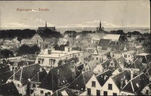 Ak Zwolle Overijssel Niederlande, Panorama