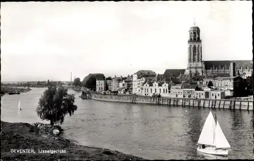 Ak Deventer Overijssel Niederlande, IJsselgezicht, Segelboot