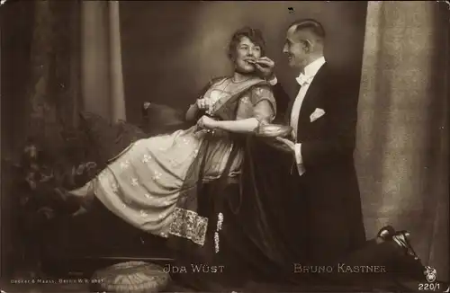 Ak Schauspieler Ida Wüst und Bruno Kastner, Portrait