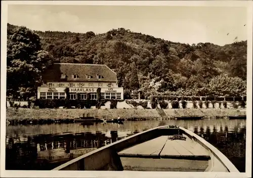 Ak Heidelberg am Neckar, Park-Hotel Haarlass, Ruderboot