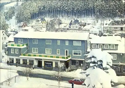 Ak Willingen im Upland Waldeck Hessen, Cafe Volke, Briloner Straße 6