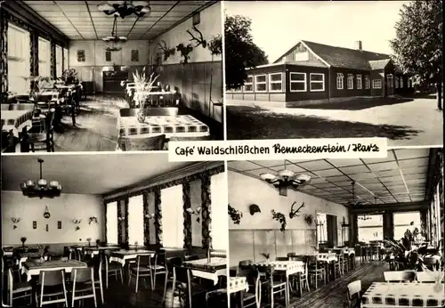 Ak Benneckenstein Oberharz, Cafe Waldschlösschen, Innenansicht