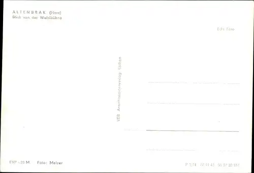 Ak Altenbrak Thale im Harz, Blick von der Waldbühne