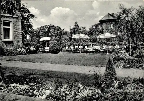 Ak Lemförde in Niedersachsen, Gaststätte Blumenhof, Terrasse