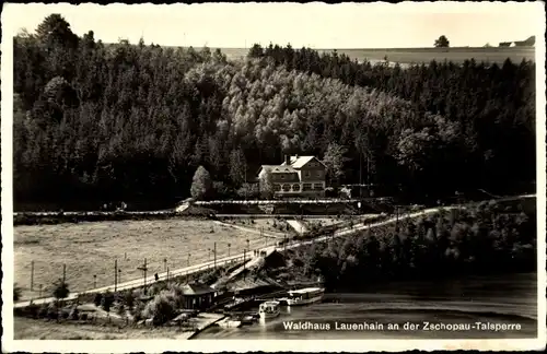 Ak Mittweida in Sachsen, Waldhaus Lauenhain an der Zschopau-Talsperre