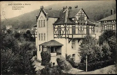 Ak Bad Sooden Allendorf in Hessen, Blick auf die Villa Eichhöfer, Kinderheim