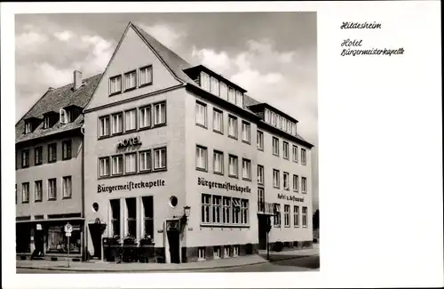 Ak Hildesheim in Niedersachsen, Hotel Bürgermeisterkapelle, Osterstr. 60 Ecke Rathausstraße