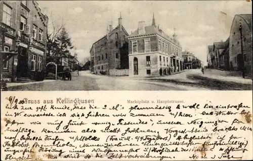 Ak Kellinghusen in Holstein, Marktplatz, Hauptstraße