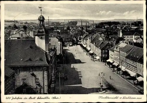 Ak Schmölln in Thüringen, Marktansicht vom Kirchturm aus