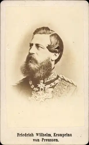 CdV Friedrich Wilhelm Kronprinz von Preußen, Portrait, Kaiser Friedrich III