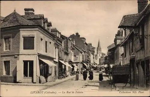 Ak Livarot Calvados, La Rue de Falaise