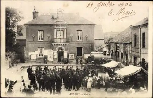 Ak Livarot Calvados, Mairie