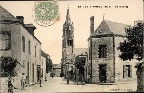 Ak Saint Lézin d'Aubance Maine et Loire, Le Bourg