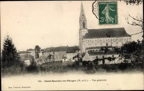 Ak Saint Quentin en Mauges Maine et Loire, Vue generale