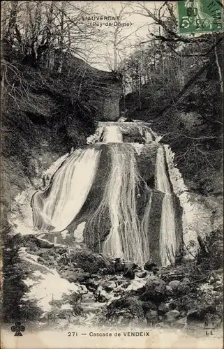 Ak La Bourboule Puy-de-Dôme, Cascade de Vendeix