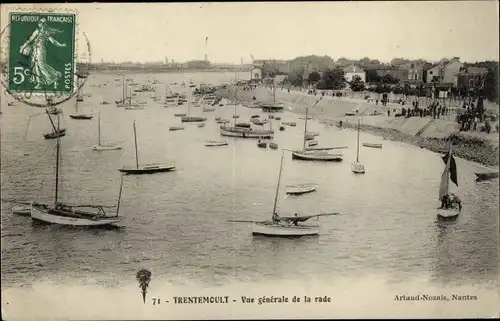 Ak Trentemoult Loire Atlantique, Vue Generale de la rade