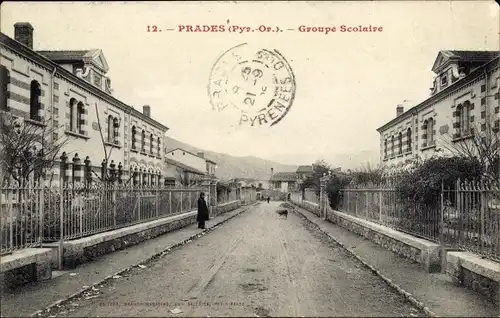 Ak Prades Pyrénées Orientales, Groupe Scolaire