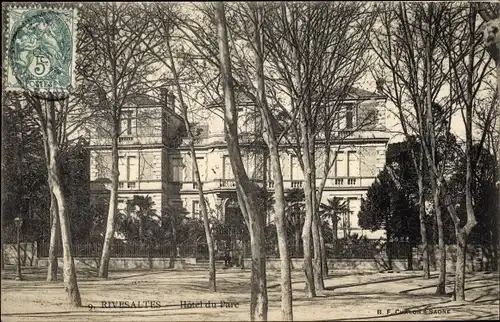 Ak Rivesaltes Pyrénées Orientales, Hotel du Parc