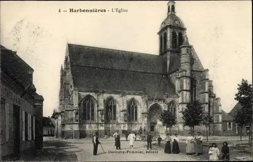 Ak Harbonnières Somme, L'Eglise