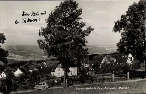 Ak Oberpfannenstiel Lauter Bernsbach im Erzgebirge Sachsen, Teilansicht der Ortschaft 