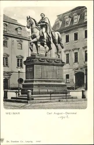 Ak Weimar in Thüringen, Carl-August-Denkmal