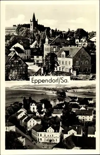 Ak Eppendorf Sachsen, Blick auf die Stadt mit Kirchturm