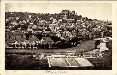 Ak Marburg an der Lahn, Panorama vom Ort