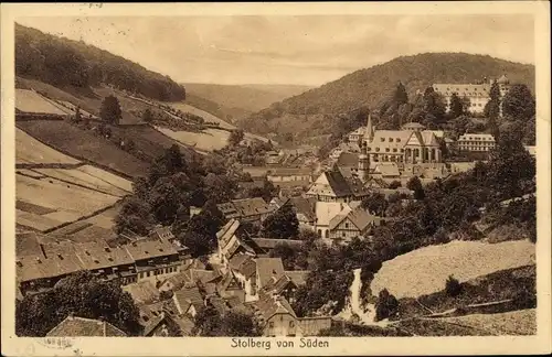 Ak Stolberg Südharz, Ort von Süden gesehen