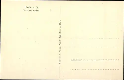 Künstler Ak Halle an der Saale, Stadtgottesacker