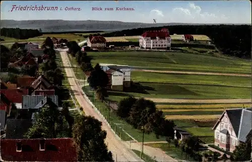 Ak Friedrichsbrunn Thale im Harz, Blick zum Kurhaus