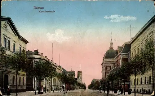 Ak Dessau in Sachsen Anhalt, Kavalierstraße