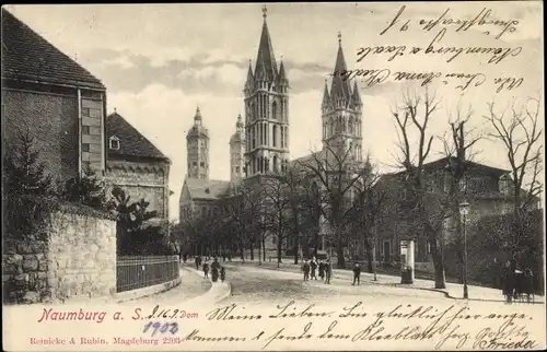 Ak Naumburg an der Saale, Stadtpartie, Kirche, Türme